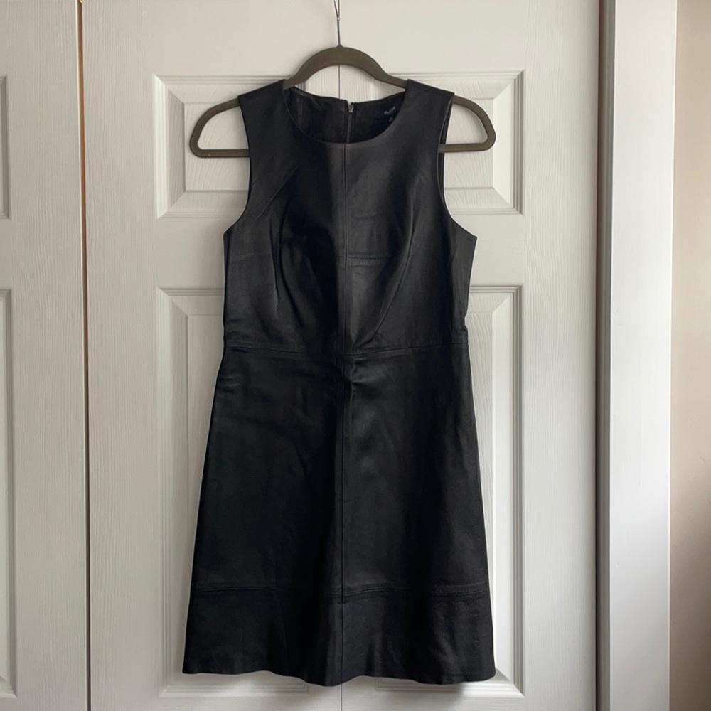 Madewell Leather Mini Dress